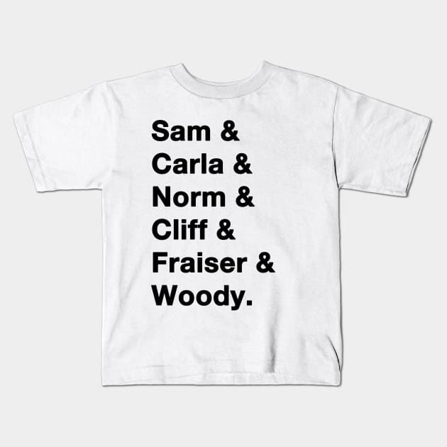 Cheers Names Kids T-Shirt by IdenticalExposure